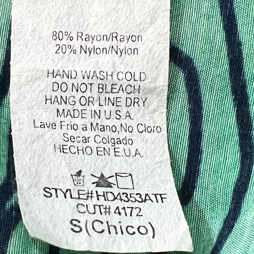 Needle & Thread Green & Blue Graphic Abstract Print Dress Size Small - Picture 7 of 7